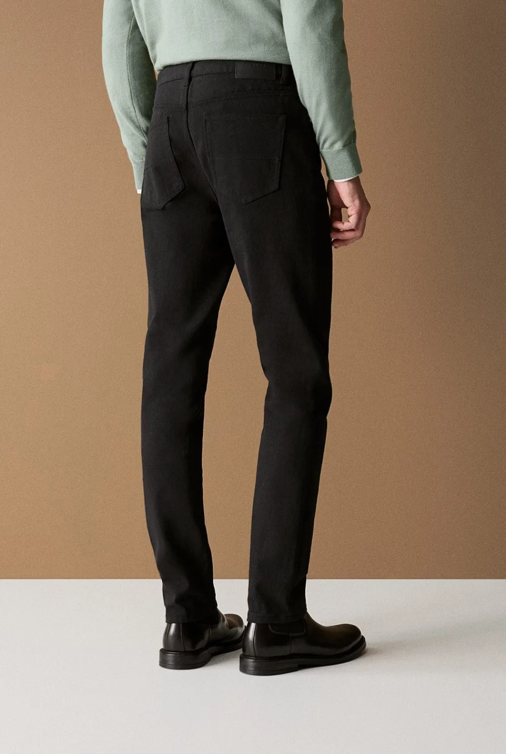 Denim & Jeans|Pants>Trenery Organically Grown Cotton Modern Slim Wash Jean Black