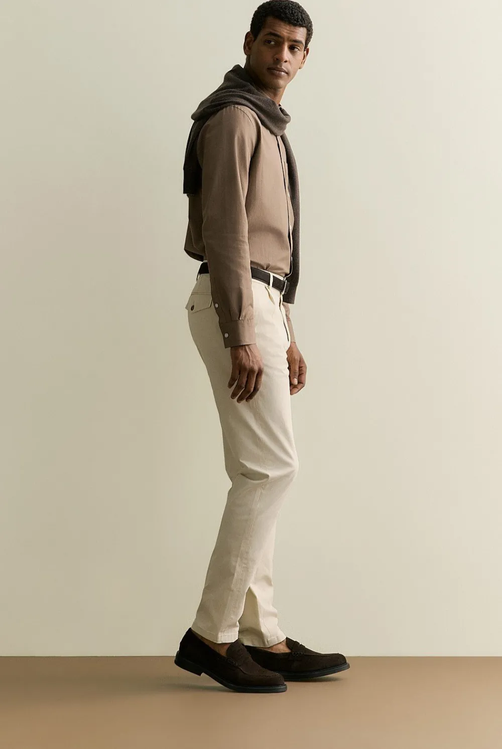 Pants>Trenery Pleat Front Chino Pant Chalk