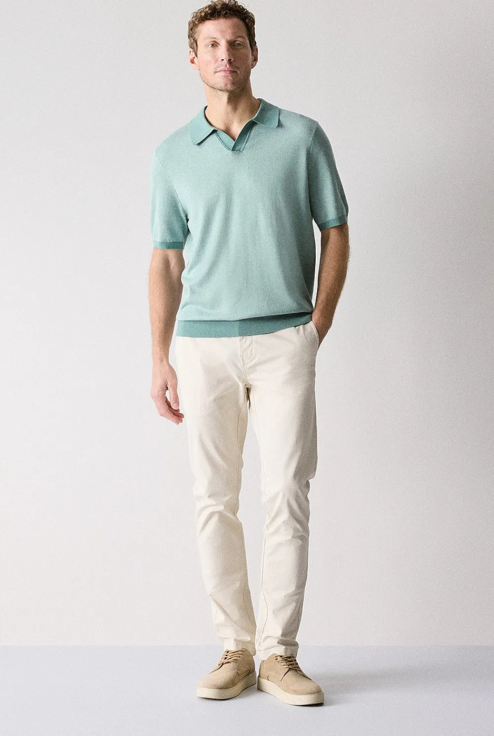Chino Pants>Trenery Regular Chino Pant Chalk