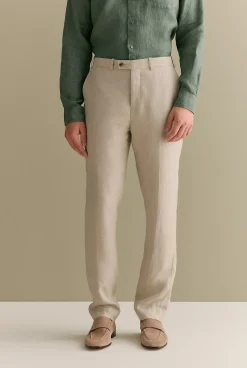 Pants|Suits & Tailoring>Trenery Regular Fit Belgian Linen Pant Flax