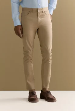 Pants>Trenery Regular Fit Five Pocket Travel Pant Desert