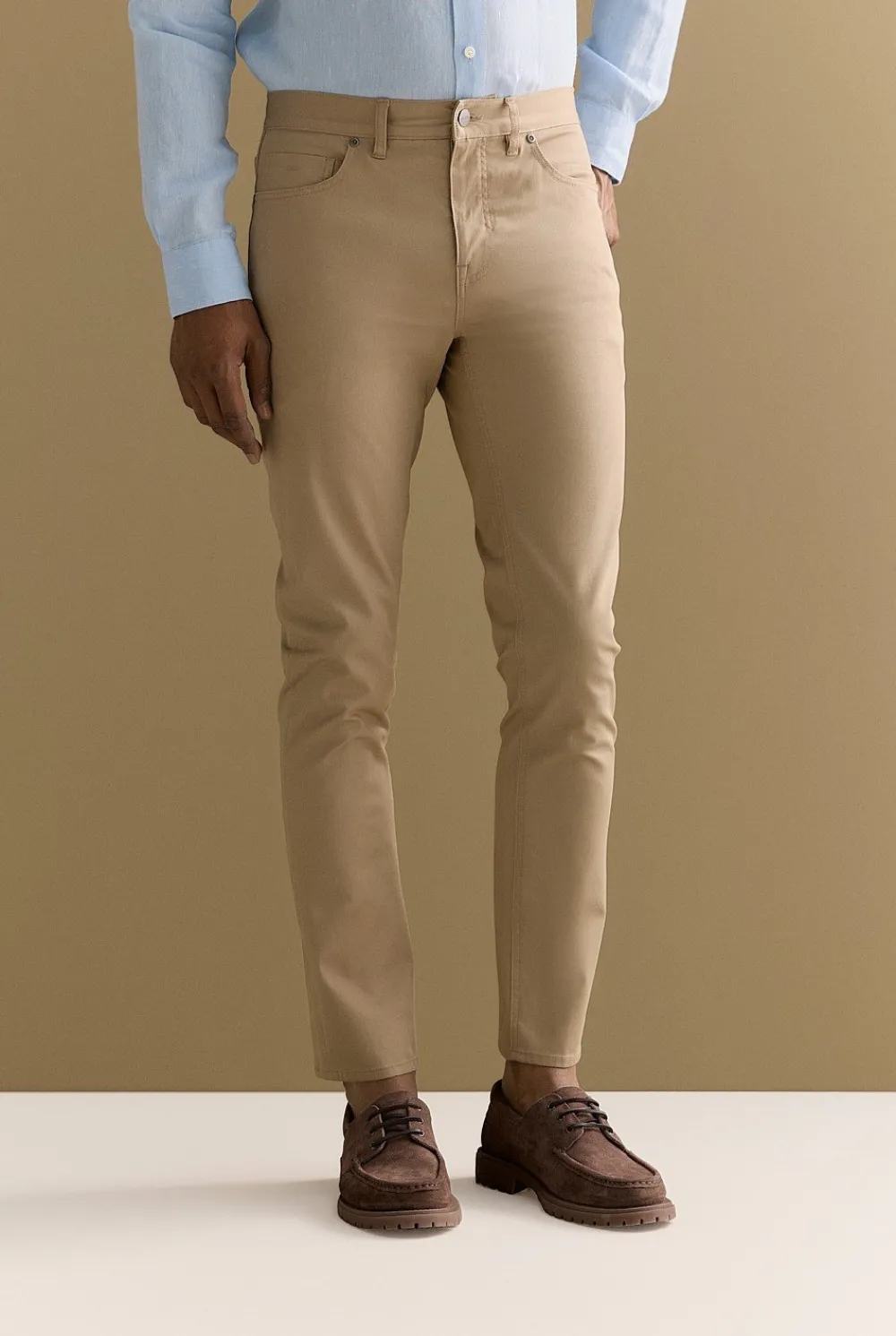 Pants>Trenery Regular Fit Five Pocket Travel Pant Desert