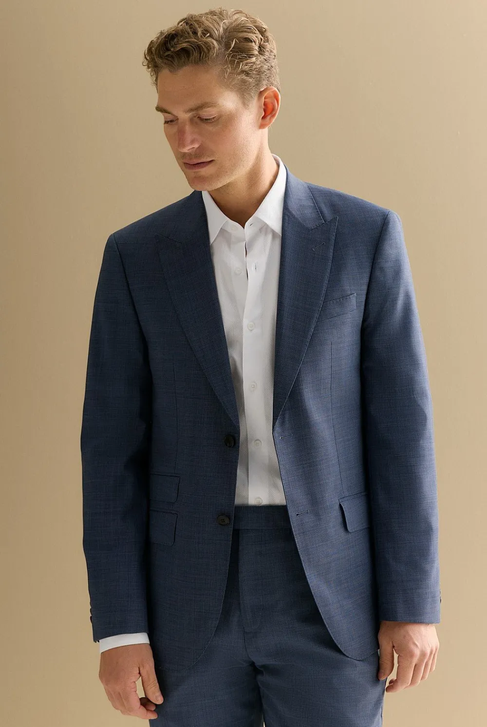 Outerwear|Suits & Tailoring>Trenery Regular Fit Italian Wool Blazer RoyalNavy