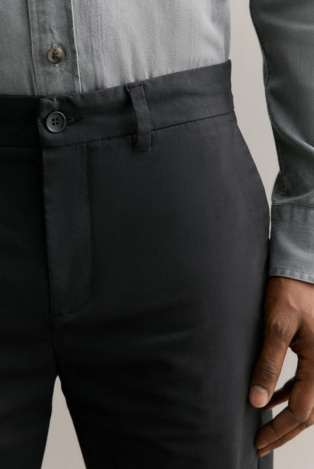 Pants|Chino Pants>Trenery Regular Fit Modern Chino Pant Black