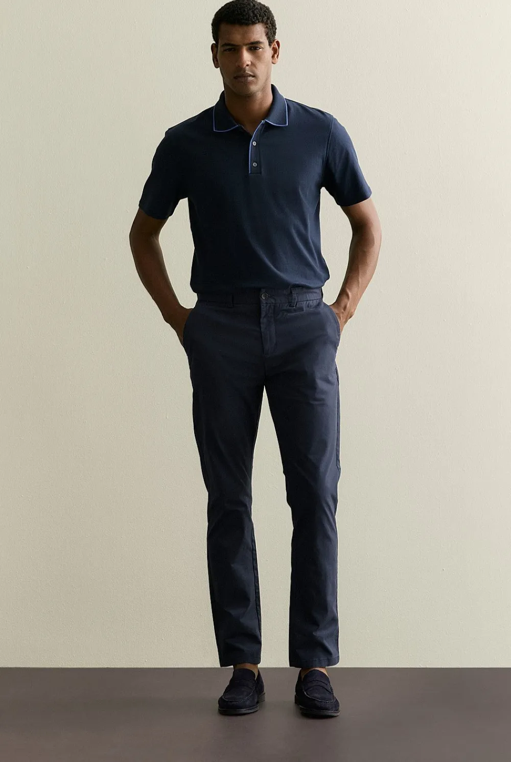Pants|Chino Pants>Trenery Regular Fit Modern Chino Pant Navy