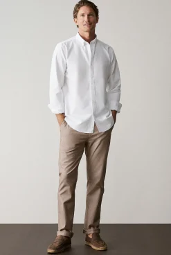 Shirts|Oxford Shirts>Trenery Regular Fit Organically Grown Cotton Oxford Shirt White
