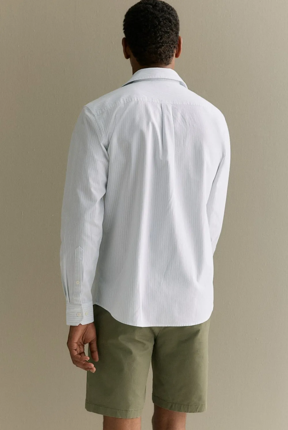 Shirts>Trenery Regular Fit Twin Stripe Monogram Oxford Shirt PaleSeafoam