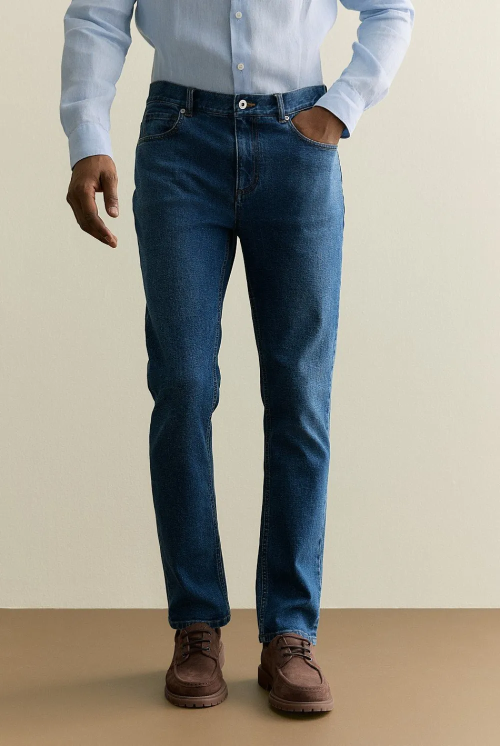 Denim & Jeans|Pants>Trenery Relaxed Fit Mid Wash Jean IndigoBlue