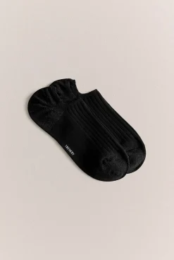Socks & Tights>Trenery Ribbed Low Cut Sock Black
