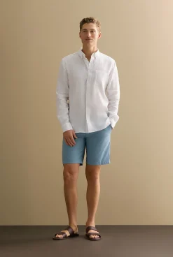 Shorts>Trenery Riviera Basketweave Short SteelBlue
