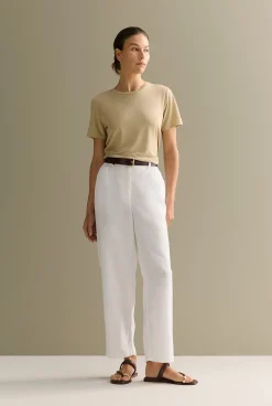 T-shirts & Tops>Trenery Shimmer Jersey T-shirt SoftGold