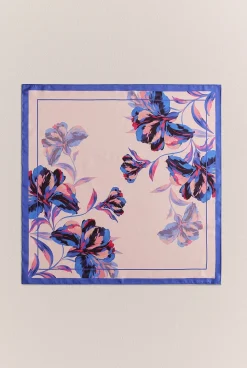 Hats, Scarves & Gloves>Trenery Silk Floral Neckerchief PinkSalt