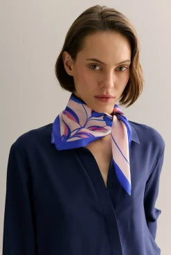 Hats, Scarves & Gloves>Trenery Silk Floral Neckerchief PinkSalt