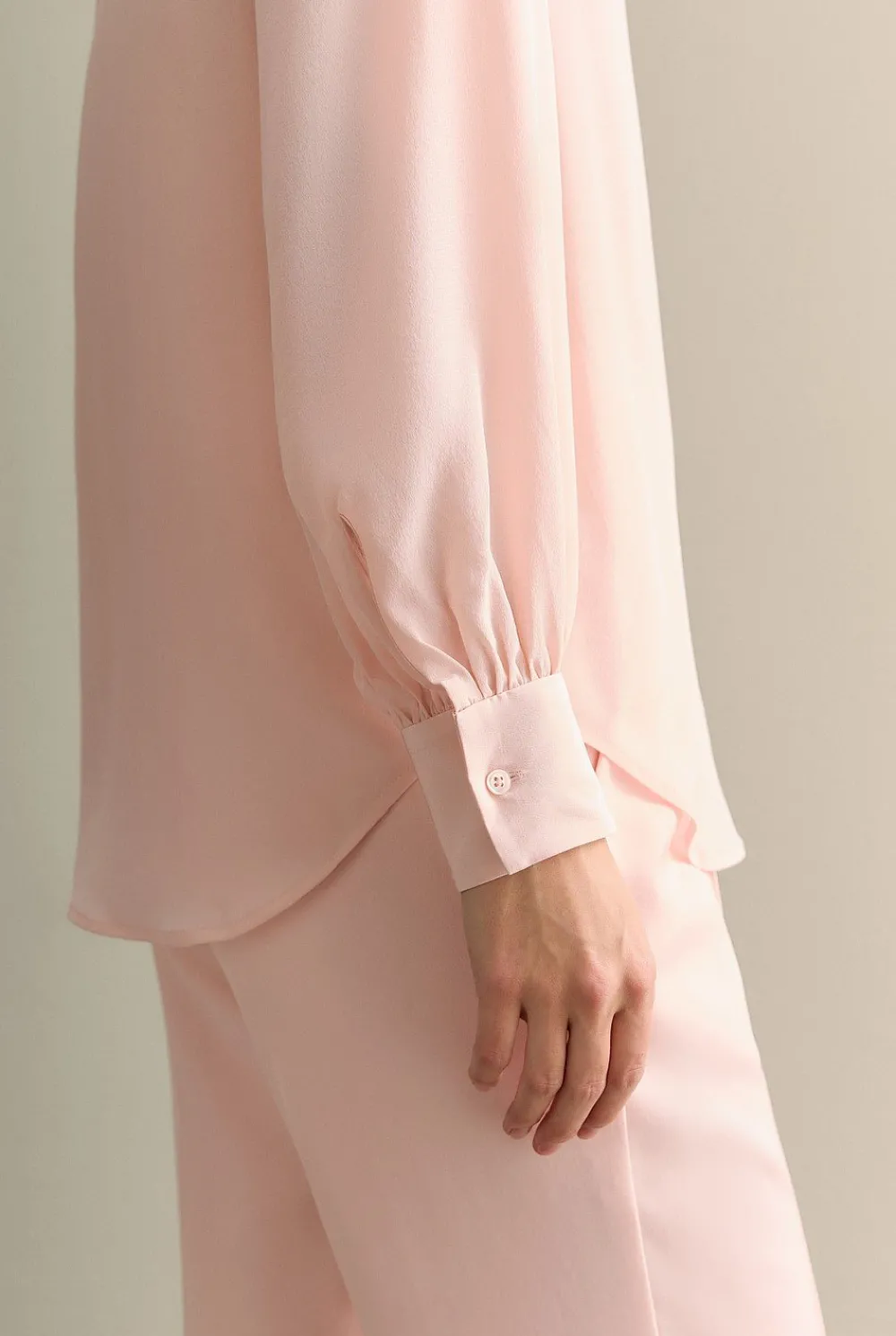 Shirts>Trenery Silk Gather Detail Shirt PinkSalt