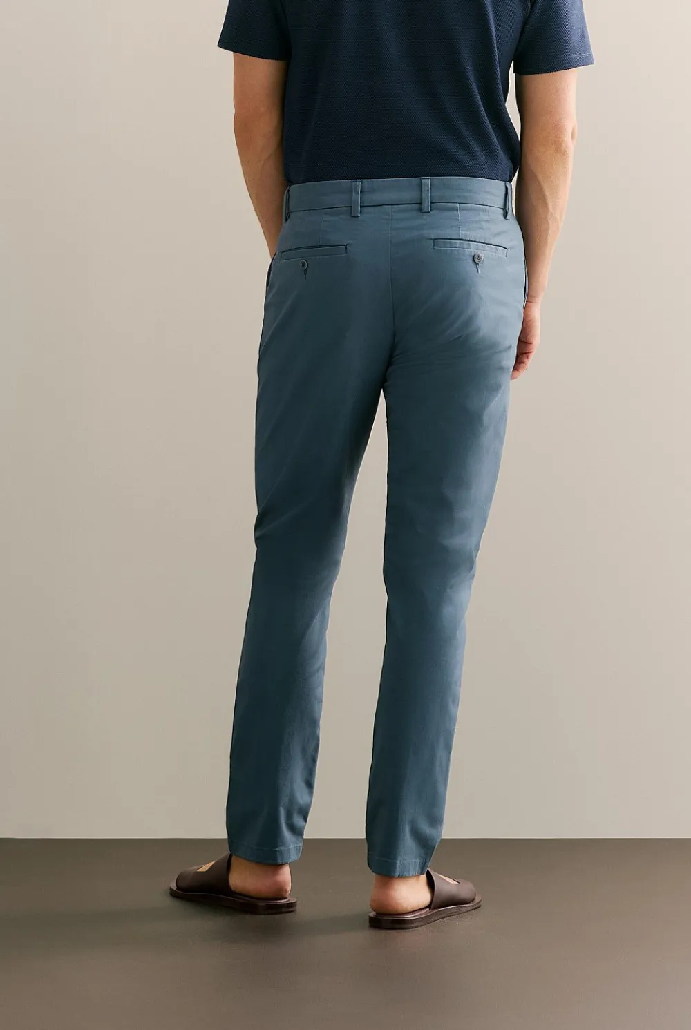 Pants|Chino Pants>Trenery Slim Fit Modern Chino Pant PetrolBlue