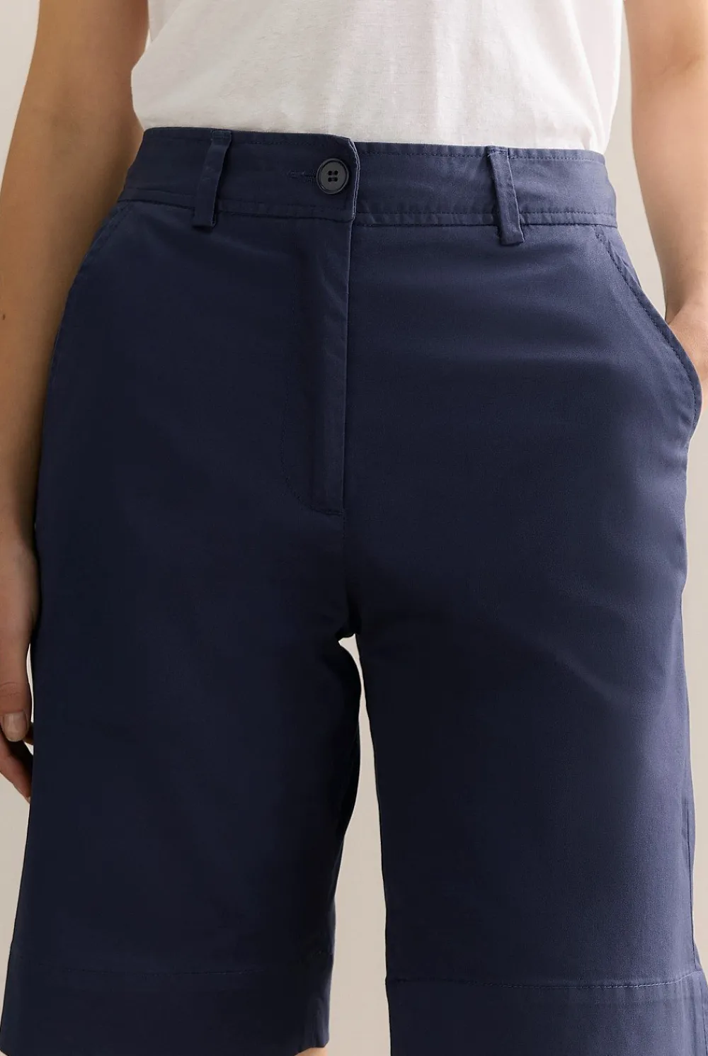 Shorts>Trenery Stretch Cotton Twill Walker Short Navy