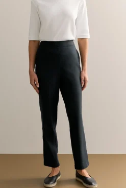 Pants|The Linen Edit>Trenery Stretch Linen Blend Pull On Pant Black