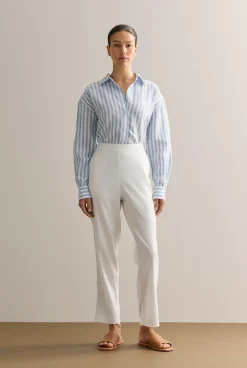 Pants|The Linen Edit>Trenery Stretch Linen Blend Pull On Pant White