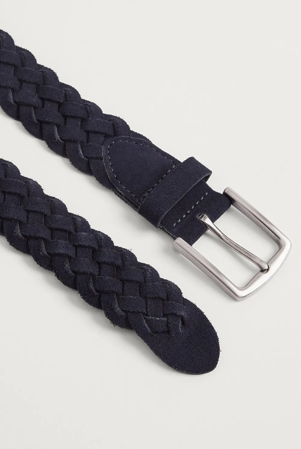 Belts>Trenery Suede Braided Belt Navy