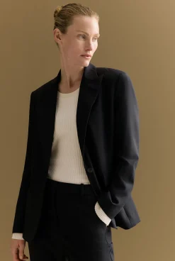 Outerwear>Trenery Tailored Single Breasted Blazer Black