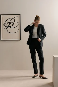 Outerwear>Trenery Tailored Single Breasted Blazer Black