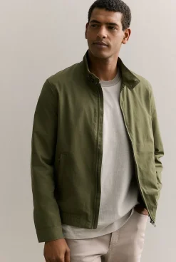 Outerwear>Trenery Technical Zip Through Bomber Jacket TrueOlive