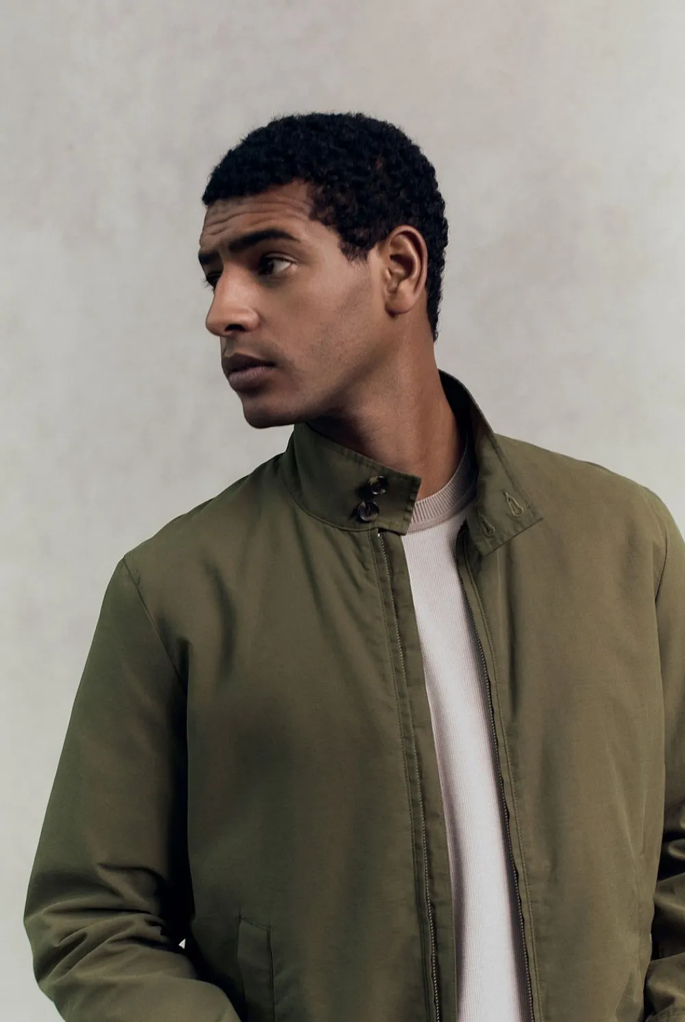 Outerwear>Trenery Technical Zip Through Bomber Jacket TrueOlive