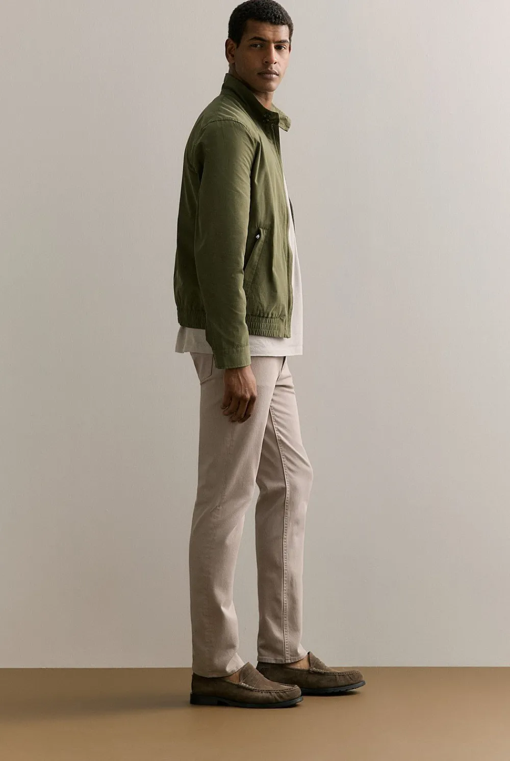 Outerwear>Trenery Technical Zip Through Bomber Jacket TrueOlive
