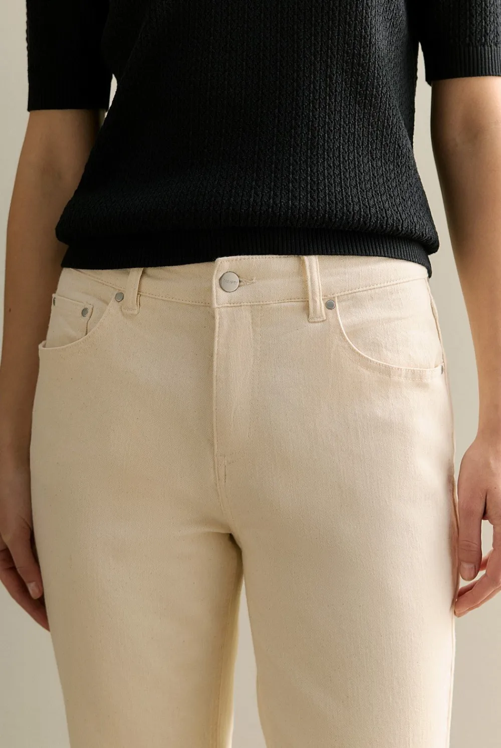 Pants|Denim & Jeans>Trenery Undyed Natural Denim Boyfriend Jean Ecru