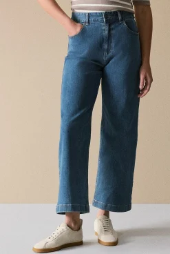 Denim & Jeans>Trenery Wide Leg Jean VintageWashDenim