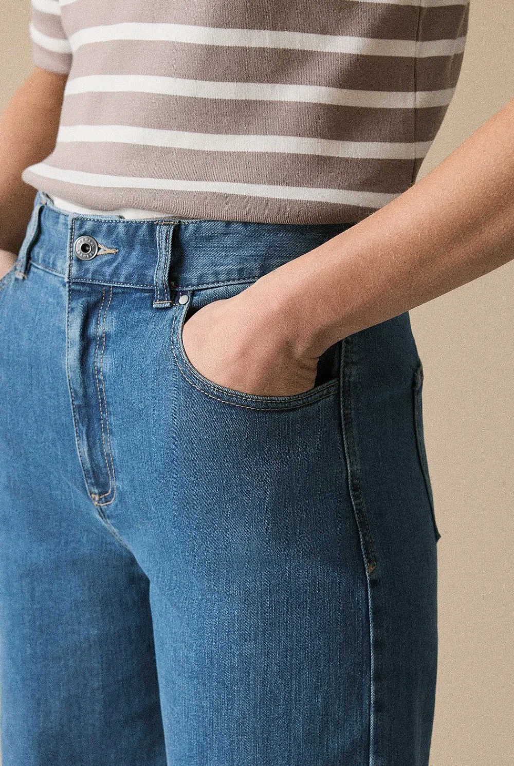 Denim & Jeans>Trenery Wide Leg Jean VintageWashDenim