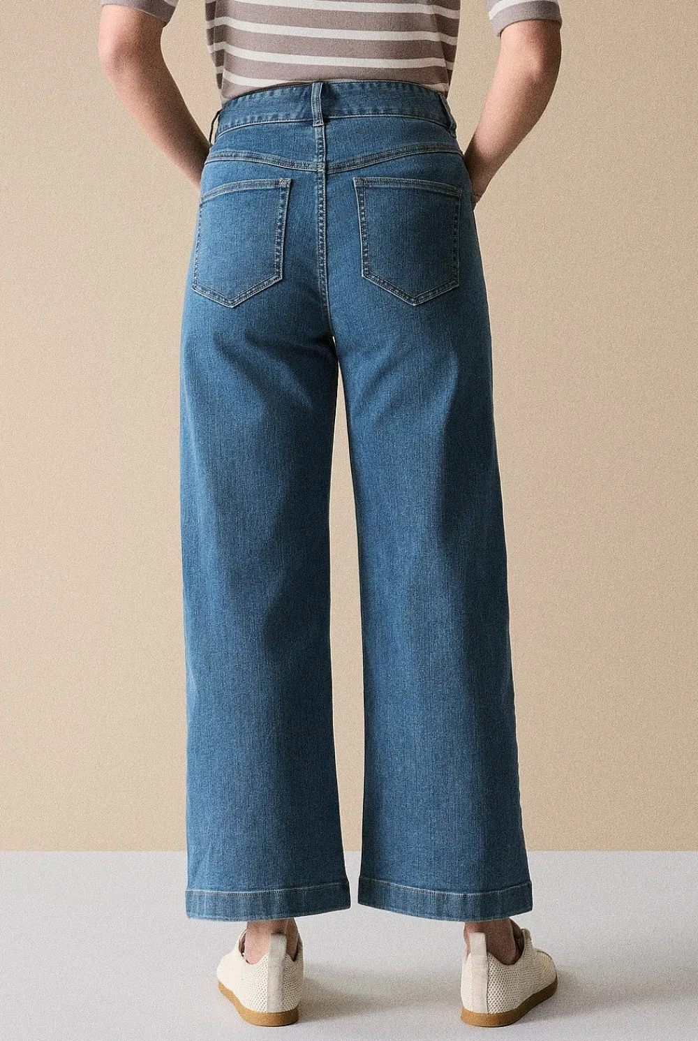 Denim & Jeans>Trenery Wide Leg Jean VintageWashDenim