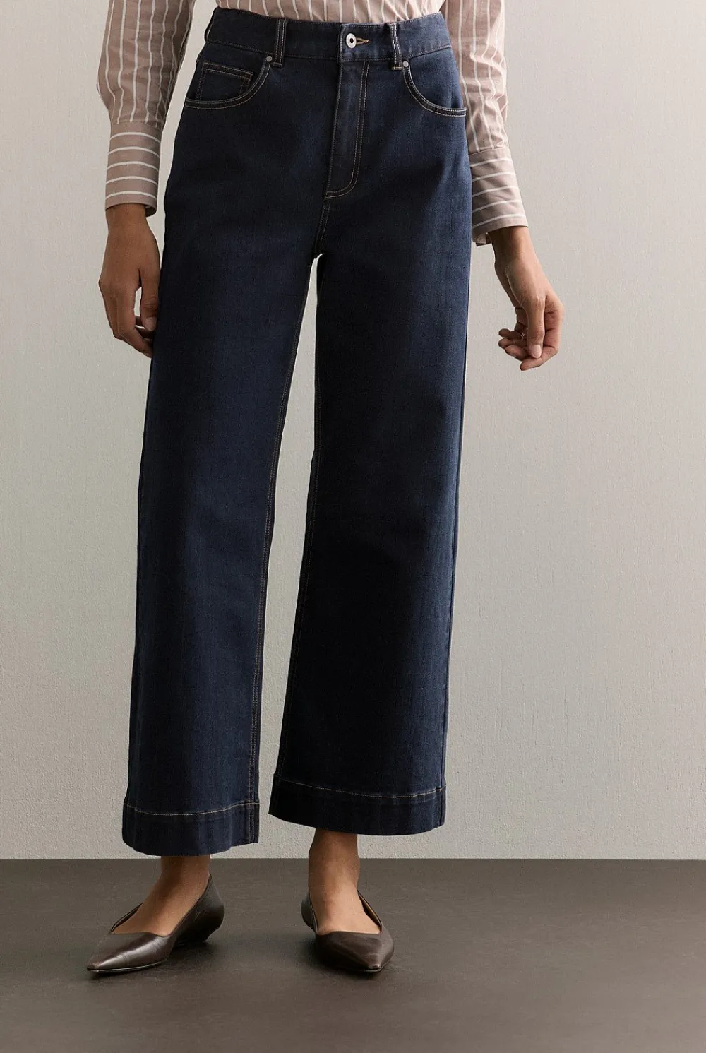 Denim & Jeans>Trenery Wide Leg Jean DarkIndigo