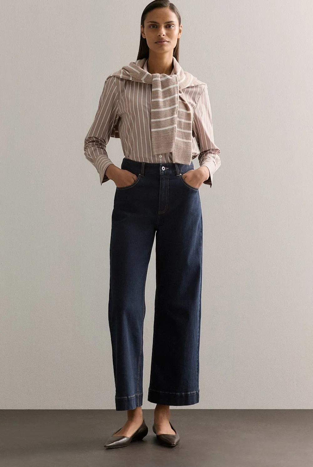 Denim & Jeans>Trenery Wide Leg Jean DarkIndigo